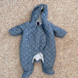 Baby Gap Chambray winter onesie